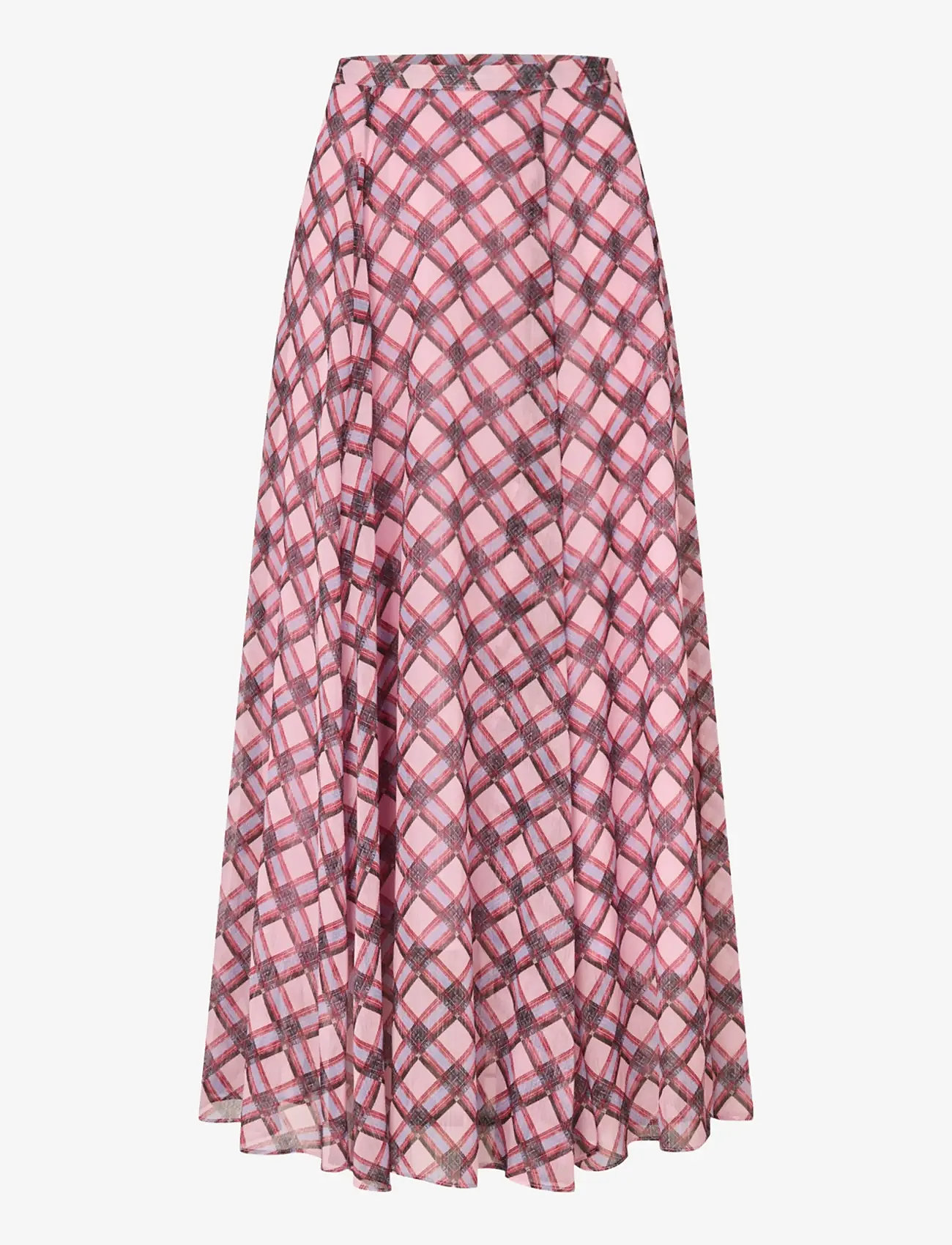 crās - Odellecras Skirt - maxikjolar - pink check - 1