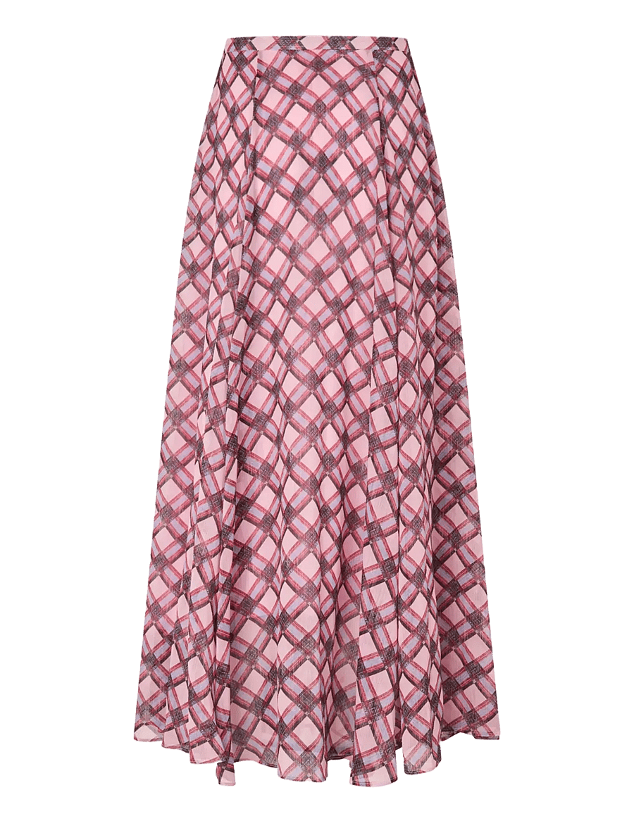 crās - Odellecras Skirt - maxikjolar - pink check - 2