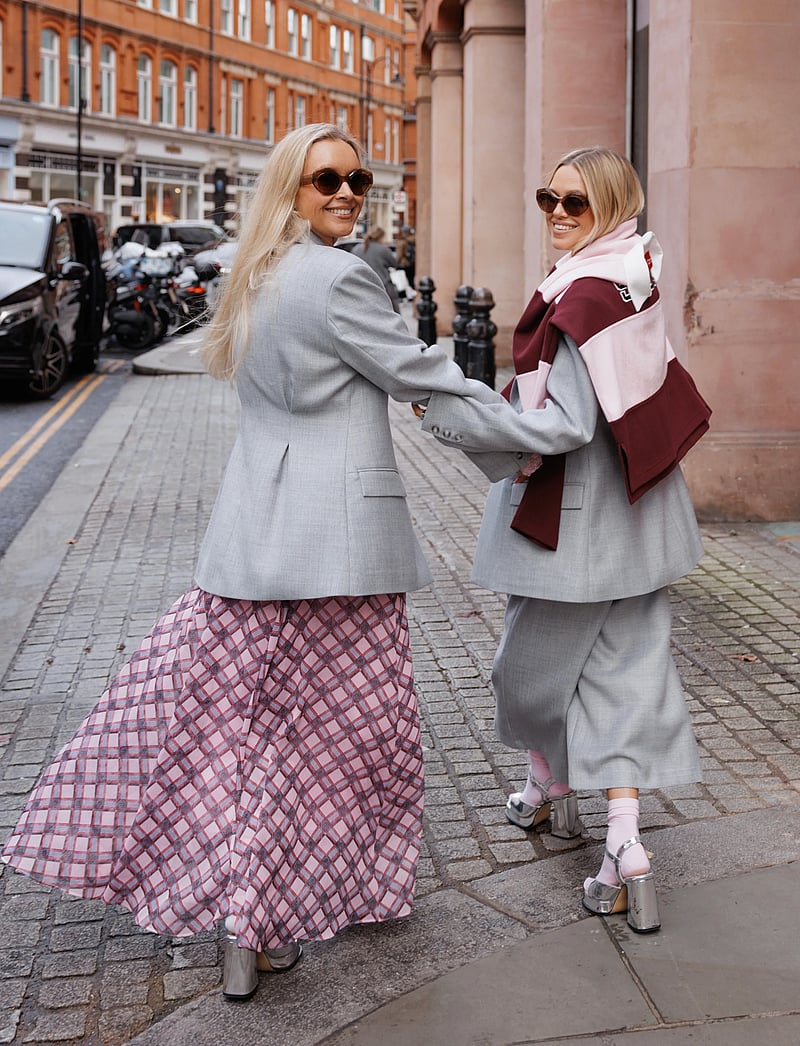 crās - Odellecras Skirt - maxikjolar - pink check - 3