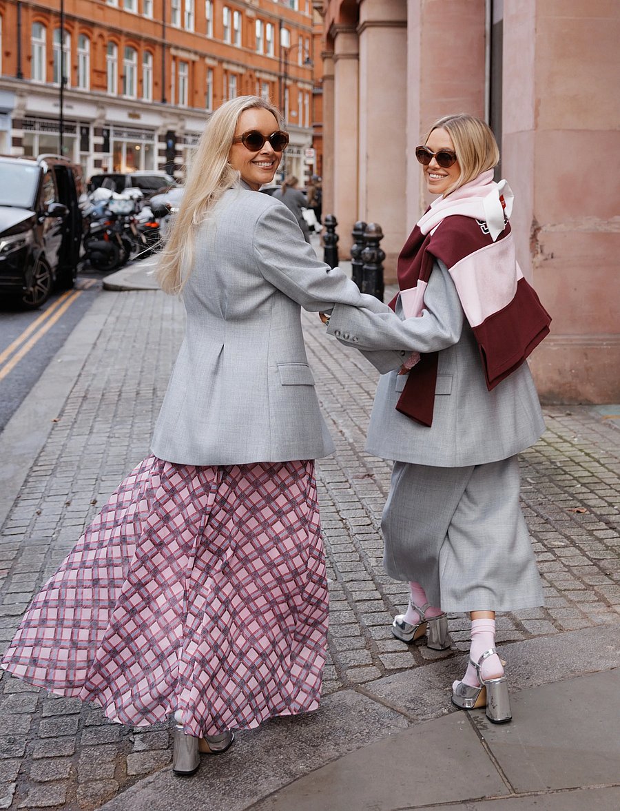 crās - Odellecras Skirt - maxikjolar - pink check - 3