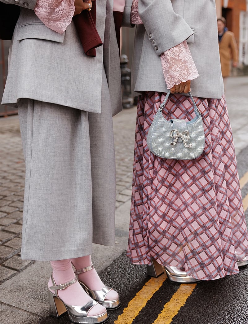crās - Odellecras Skirt - maxikjolar - pink check - 4