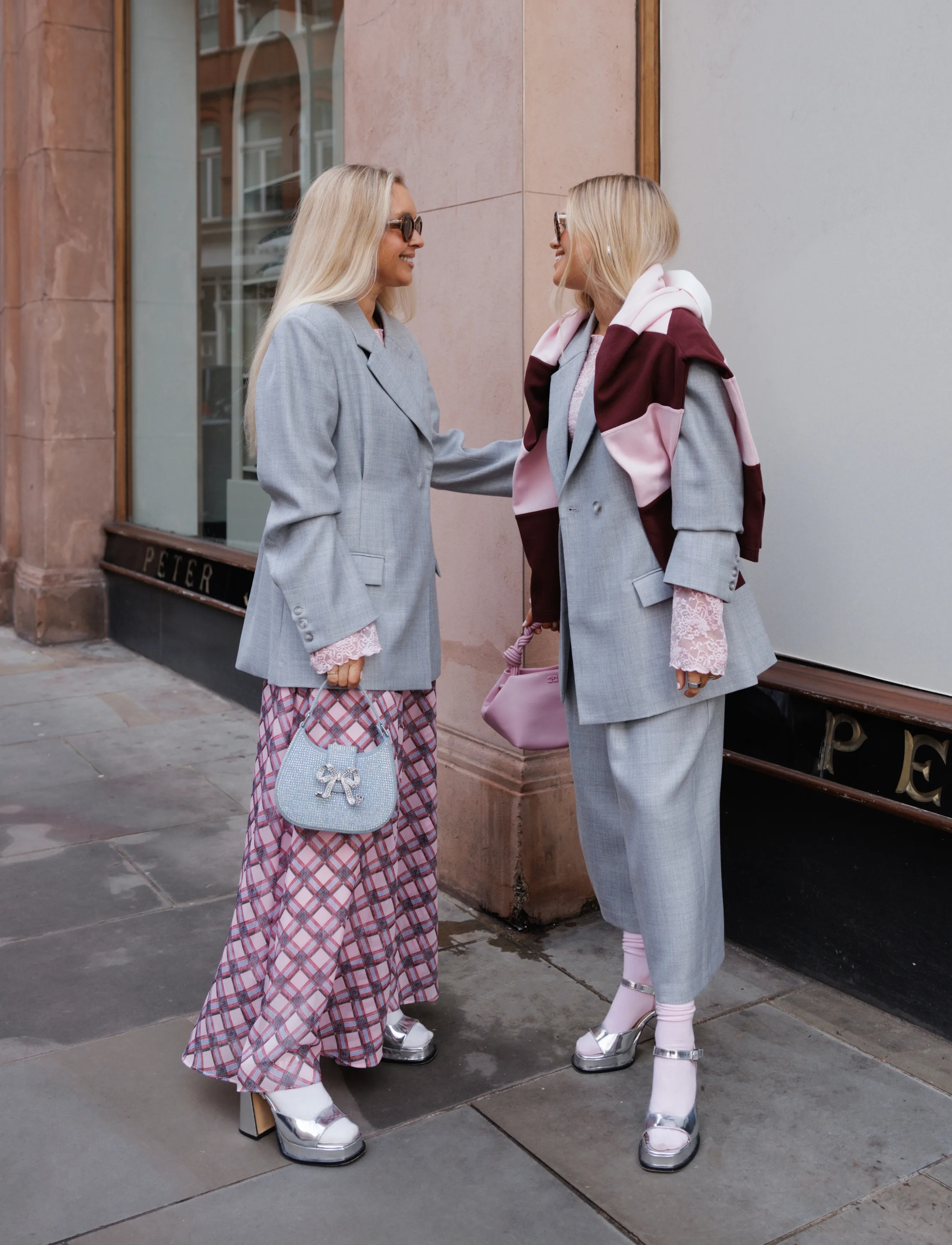 crās - Odellecras Skirt - maxikjolar - pink check - 5