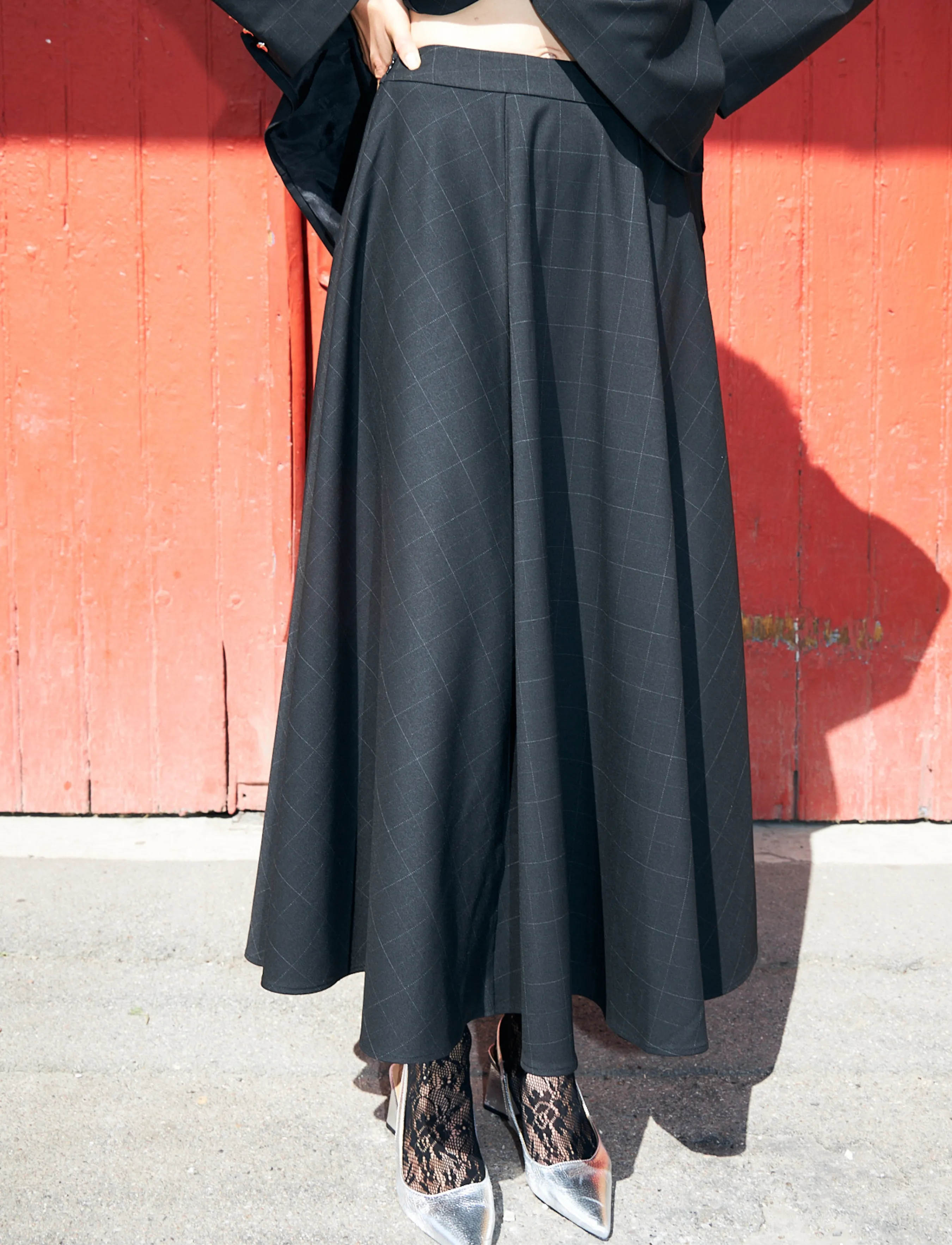 crās - Aishacras Skirt - dark grey check - 3