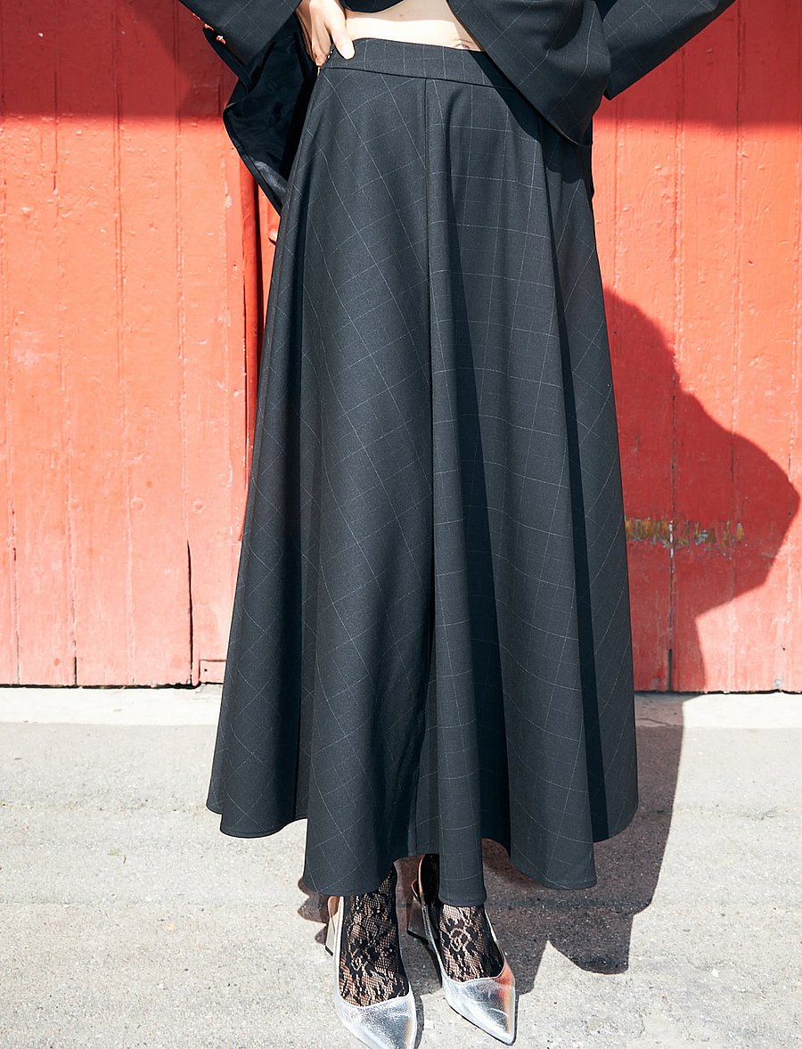 crās - Aishacras Skirt - dark grey check - 3