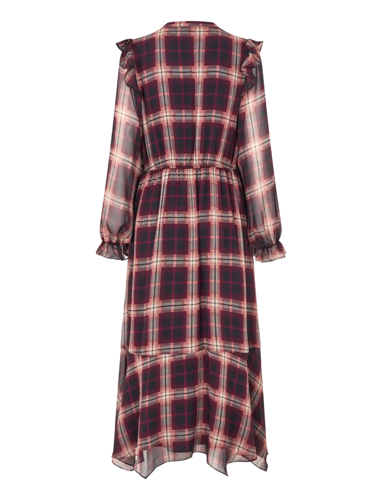 crās - Dittacras Dress - midi dresses - bordeaux check - 2