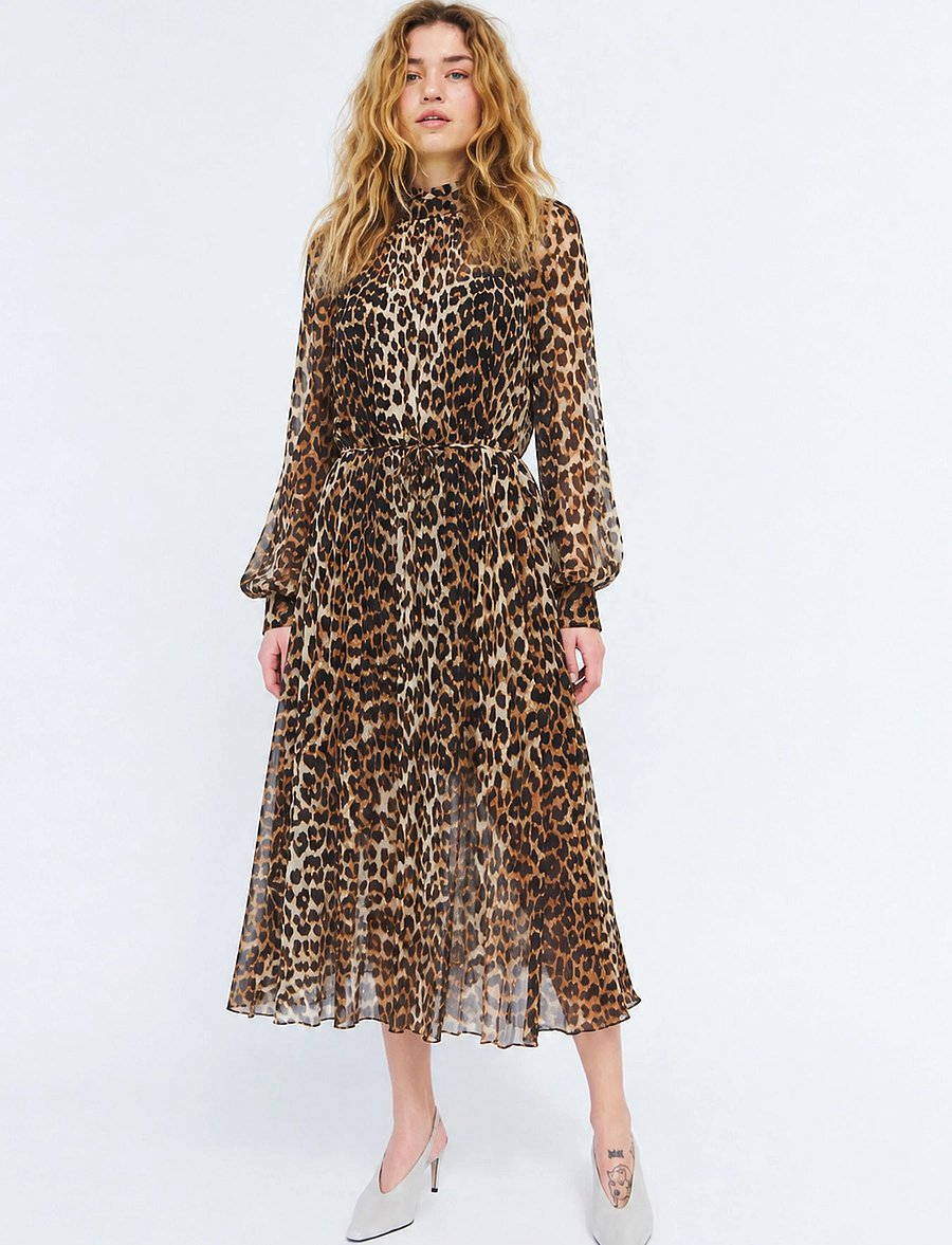 crās - Rachelacras Dress - midiklänningar - urban leo - 0