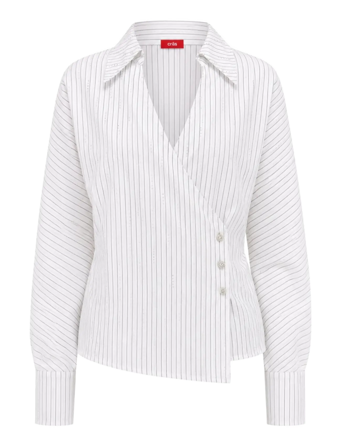 crās - Esmecras Shirt - langärmlige hemden - white stripe sparkle - 1