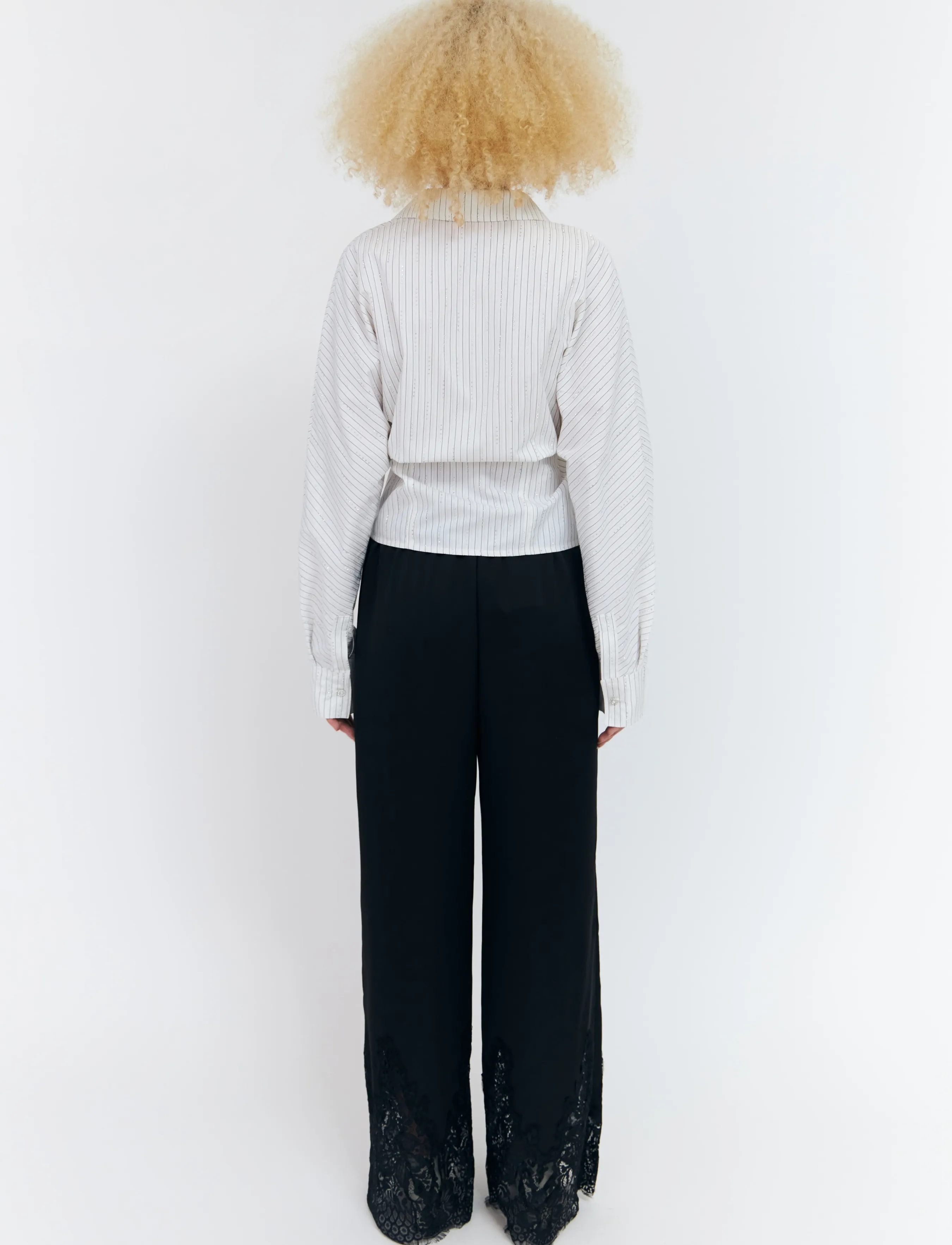 crās - Esmecras Shirt - langärmlige hemden - white stripe sparkle - 3