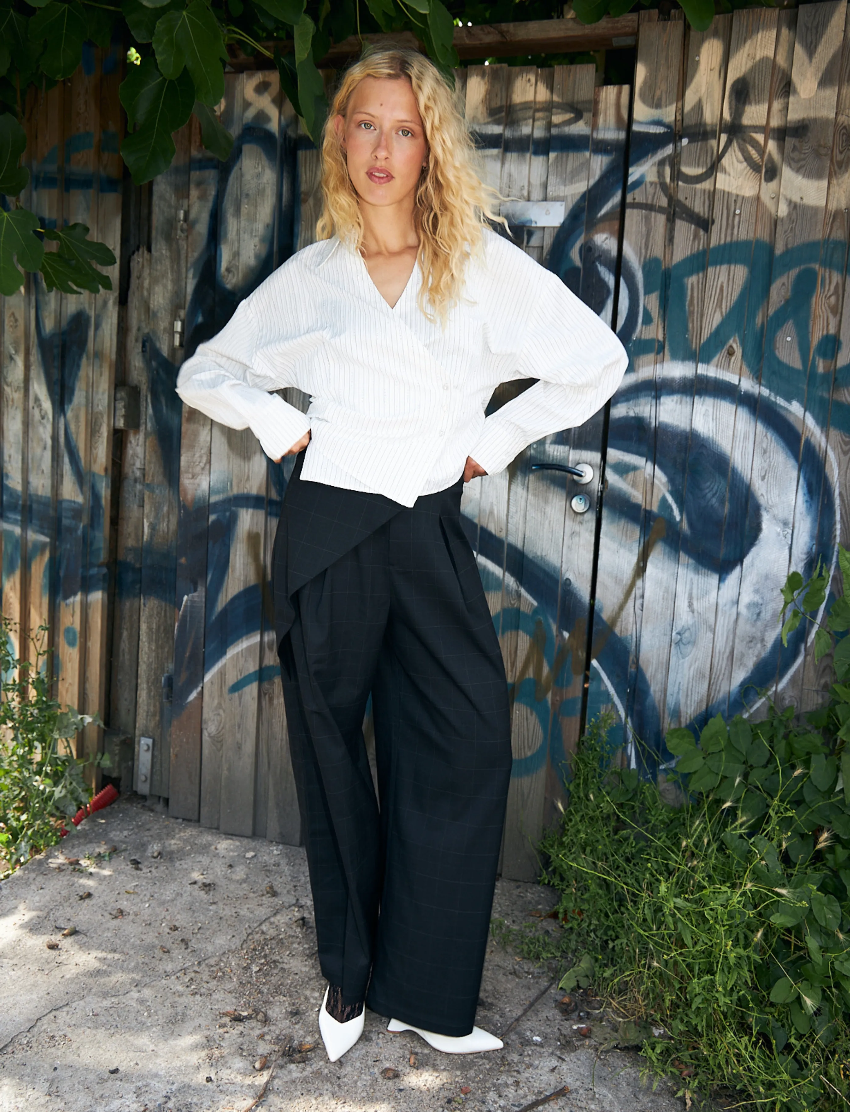 crās - Esmecras Shirt - langärmlige hemden - white stripe sparkle - 5