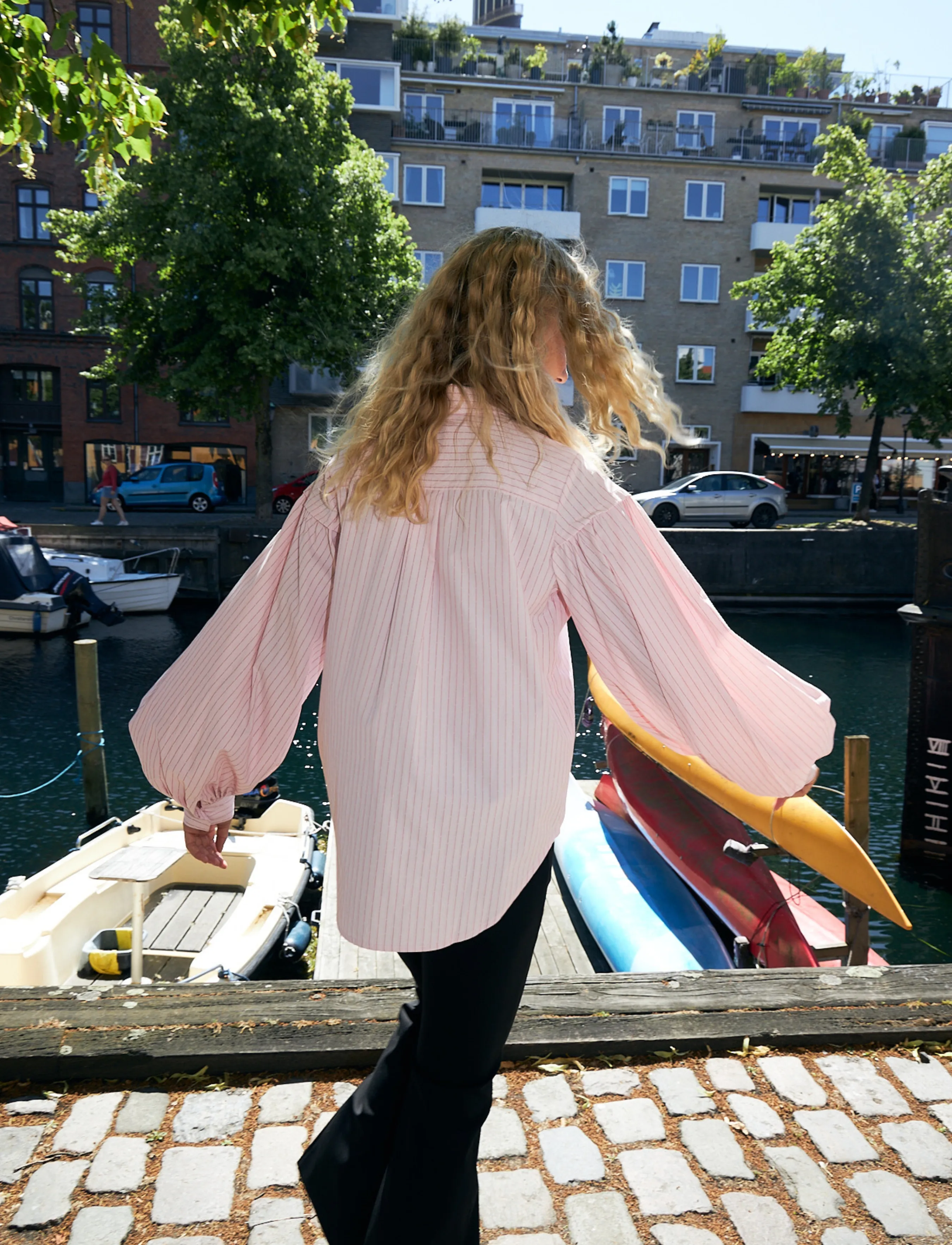 crās - Finacras Shirt - long-sleeved shirts - pink stripe - 4