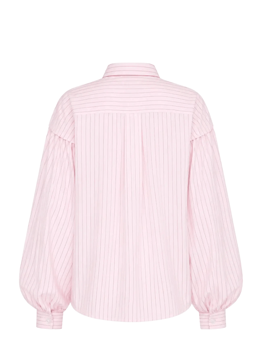 crās - Finacras Shirt - long-sleeved shirts - pink stripe - 2