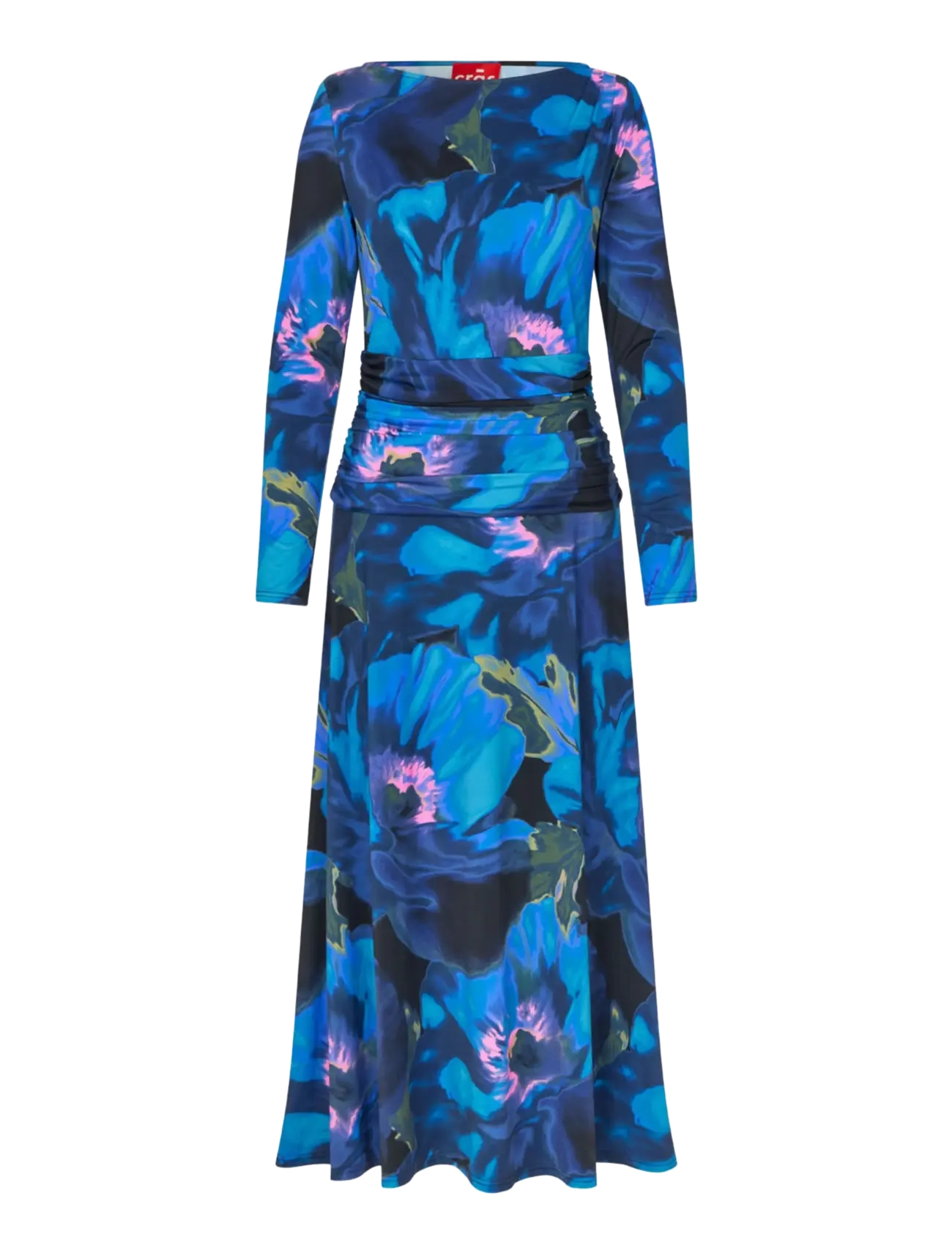 crās - Klaracras Dress - midiklänningar - poppy flower blue - 1