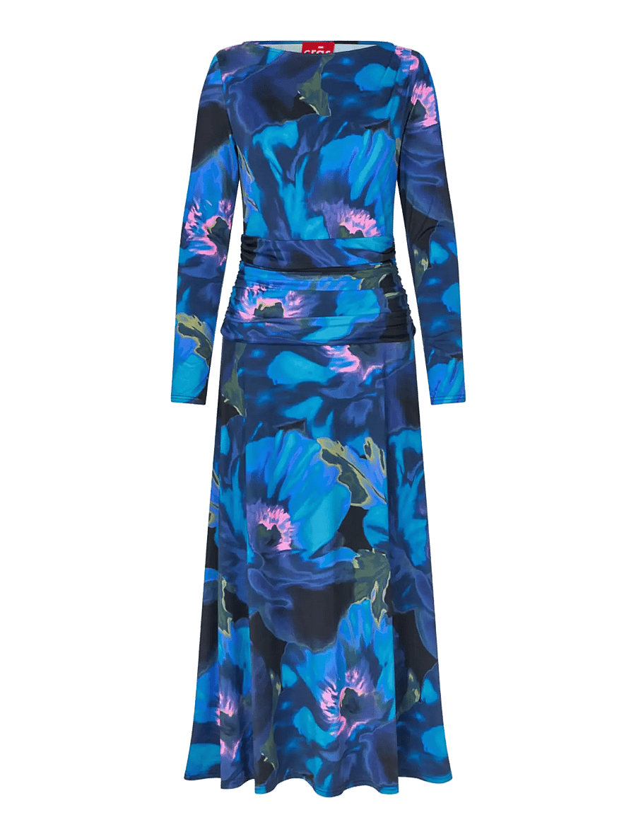 crās - Klaracras Dress - midiklänningar - poppy flower blue - 1