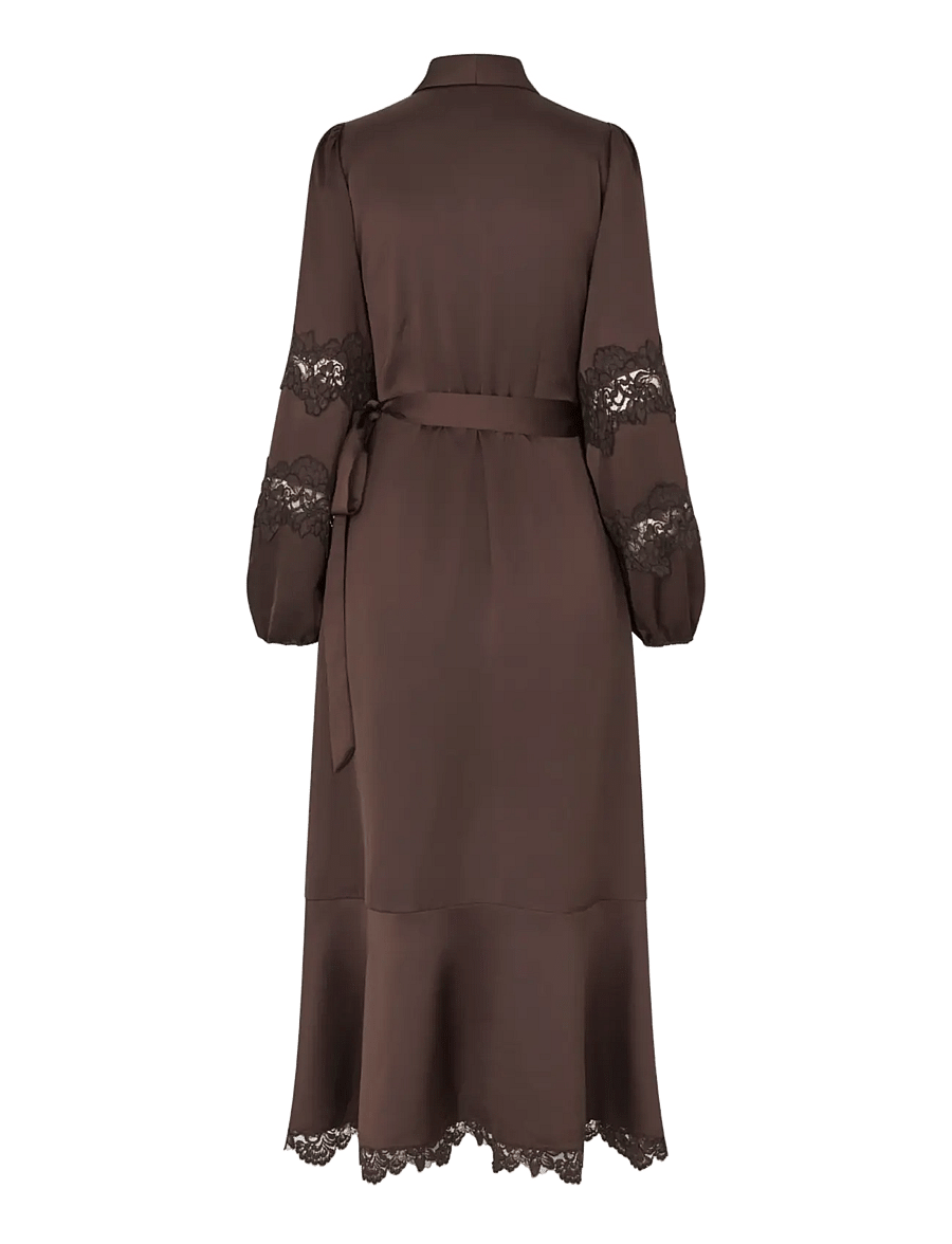 crās - Laralilcras Dress - lace dresses - java brown - 2
