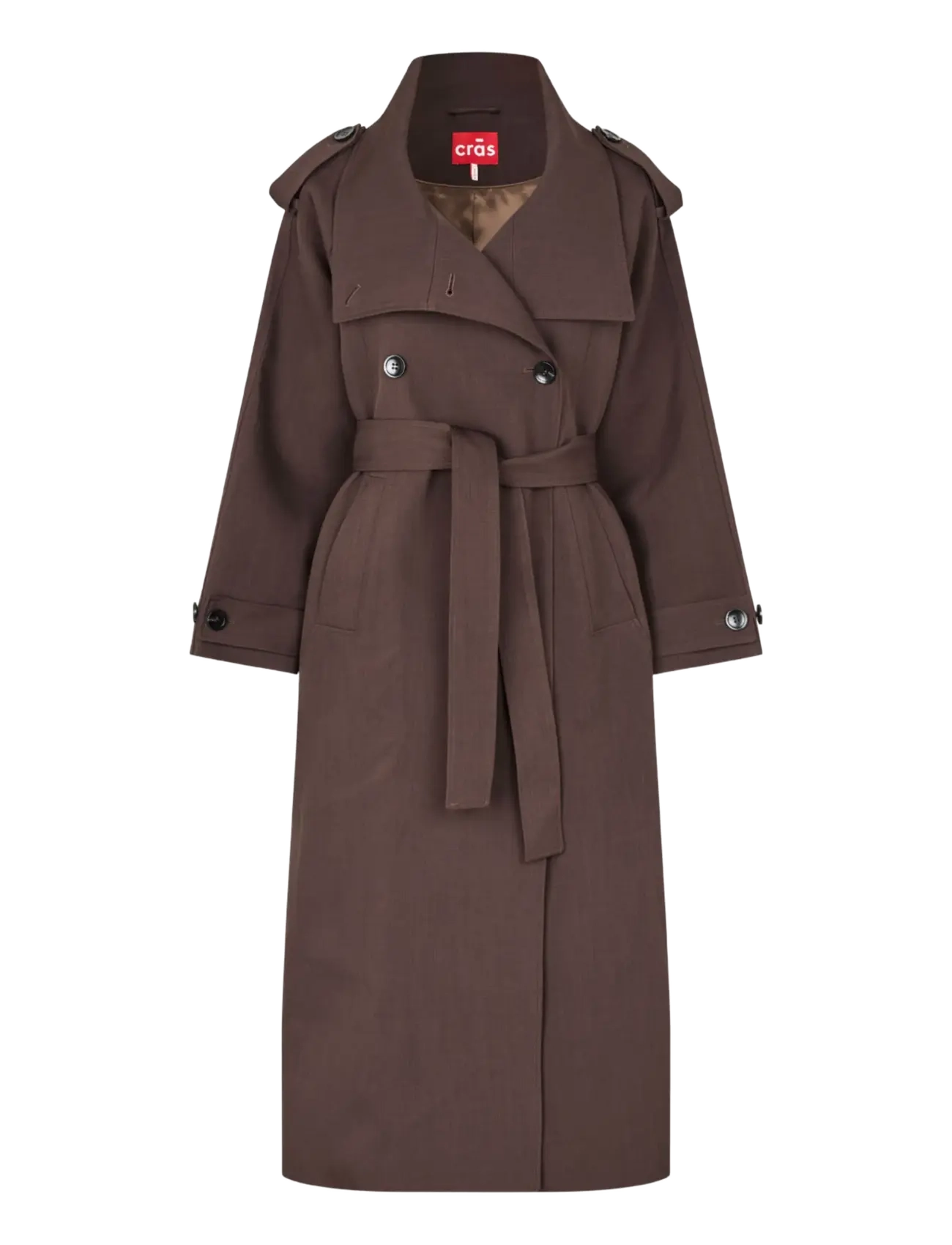crās - Leonoracras Trenchcoat - trench coats - dark brown - 1