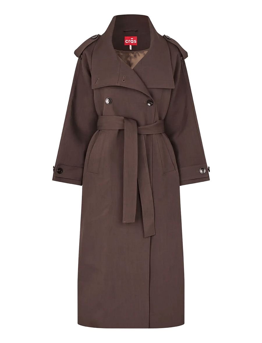crās - Leonoracras Trenchcoat - trench coats - dark brown - 1