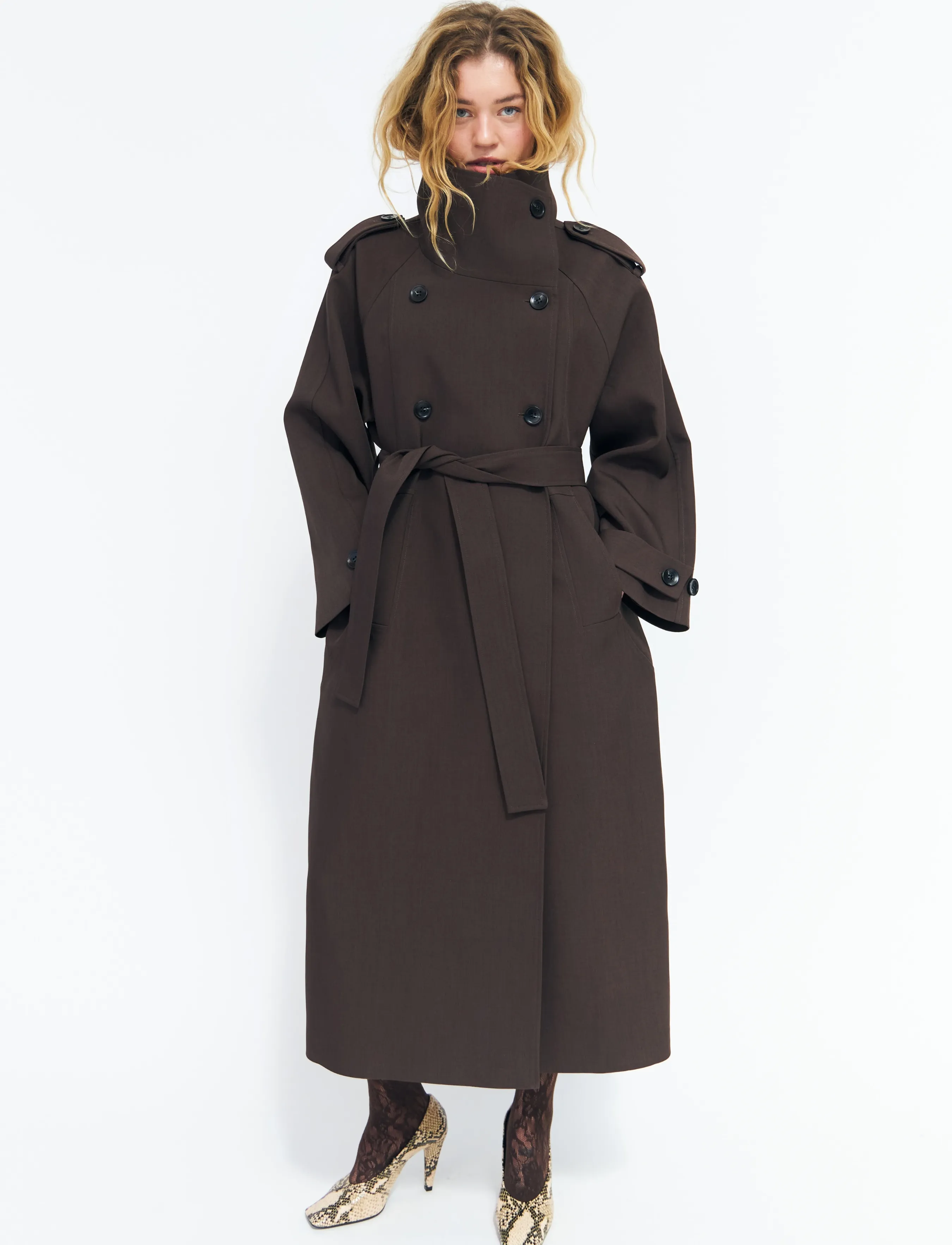 crās - Leonoracras Trenchcoat - trench coats - dark brown - 5