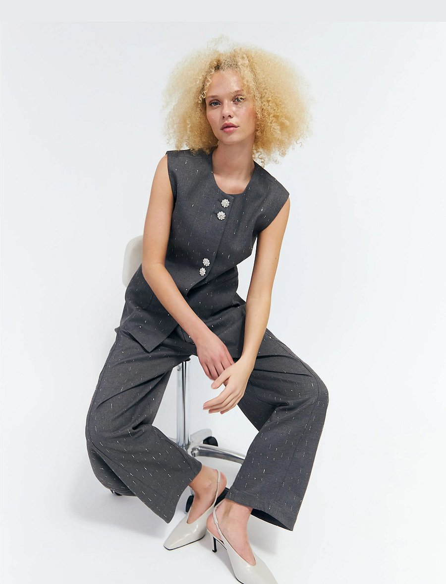 crās - Richacras Waistcoat - kostymvästar - grey melange - 3