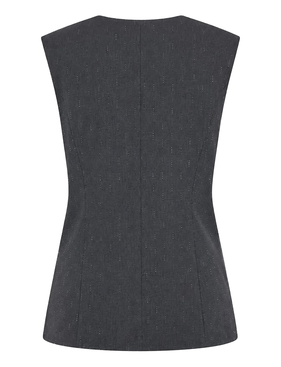 crās - Richacras Waistcoat - kostymvästar - grey melange - 2