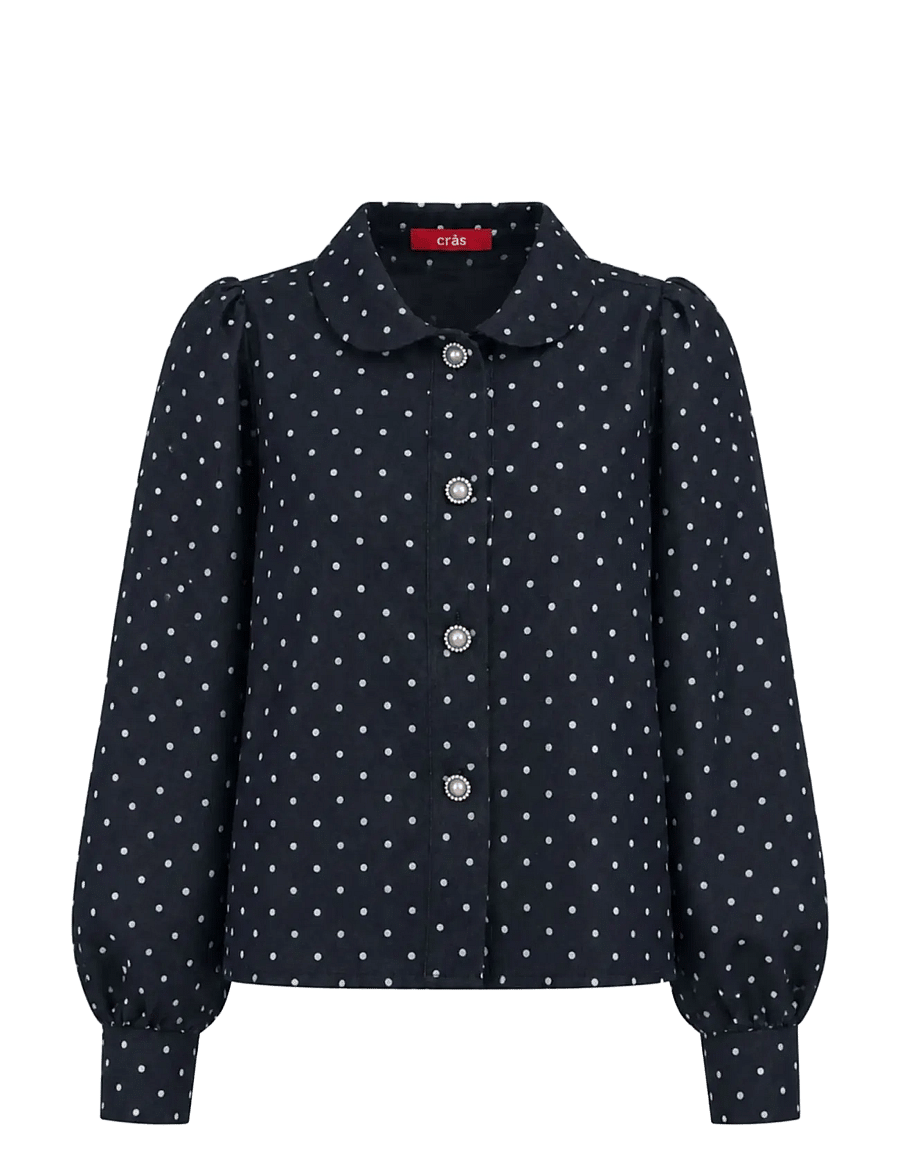 crās - Spiritcras Shirt - jeanshemden - medium blue dot - 1
