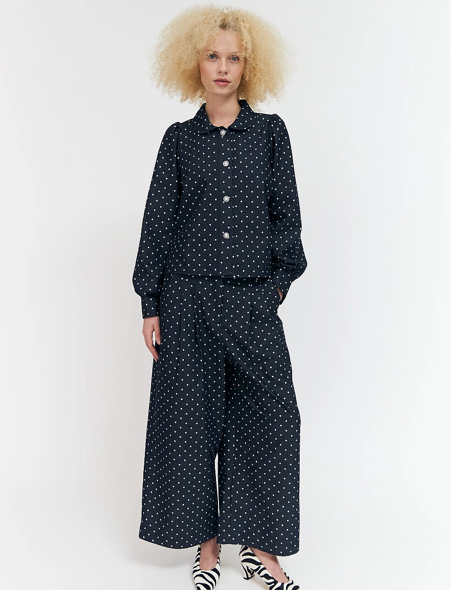 crās - Spiritcras Shirt - jeanshemden - medium blue dot - 0