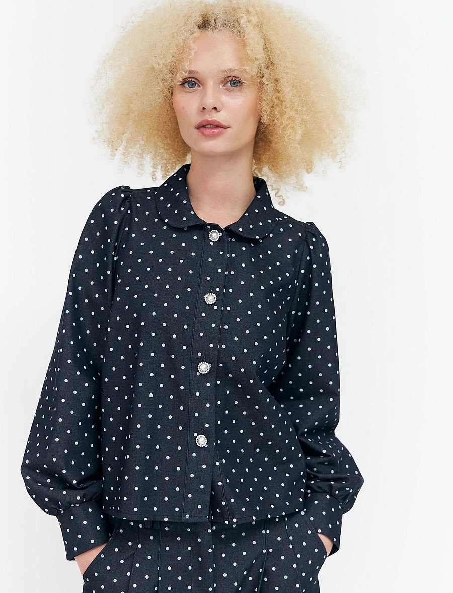 crās - Spiritcras Shirt - jeanshemden - medium blue dot - 3