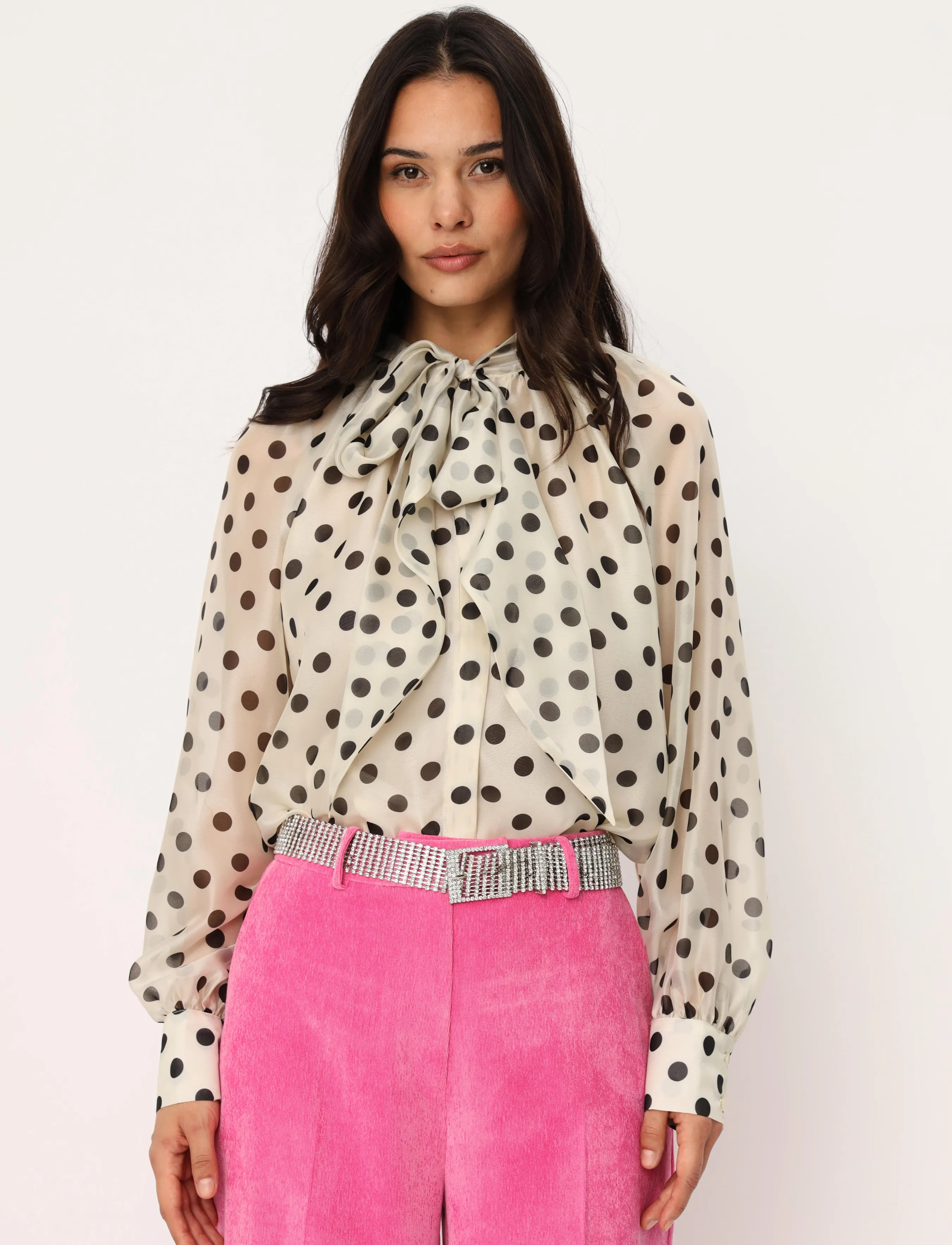 crās - Ethelcras Shirt - long-sleeved shirts - black dot - 4
