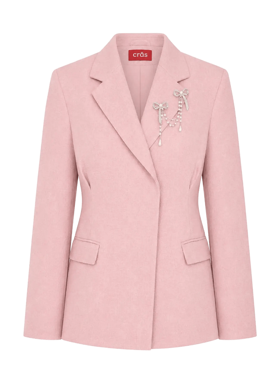 crās - Leonoracras Blazer - single breasted blazers - pink melange - 1