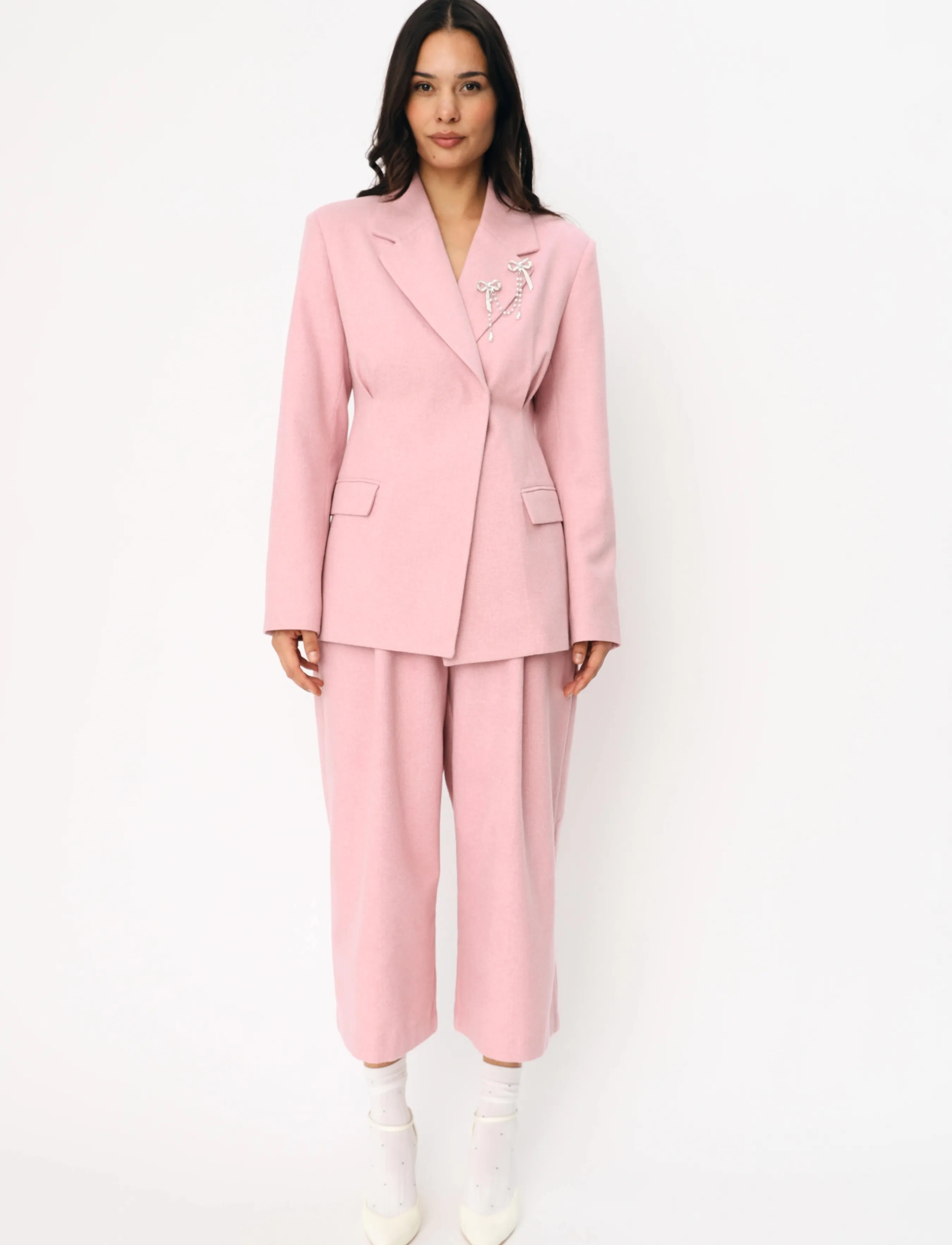 crās - Leonoracras Blazer - single breasted blazers - pink melange - 0