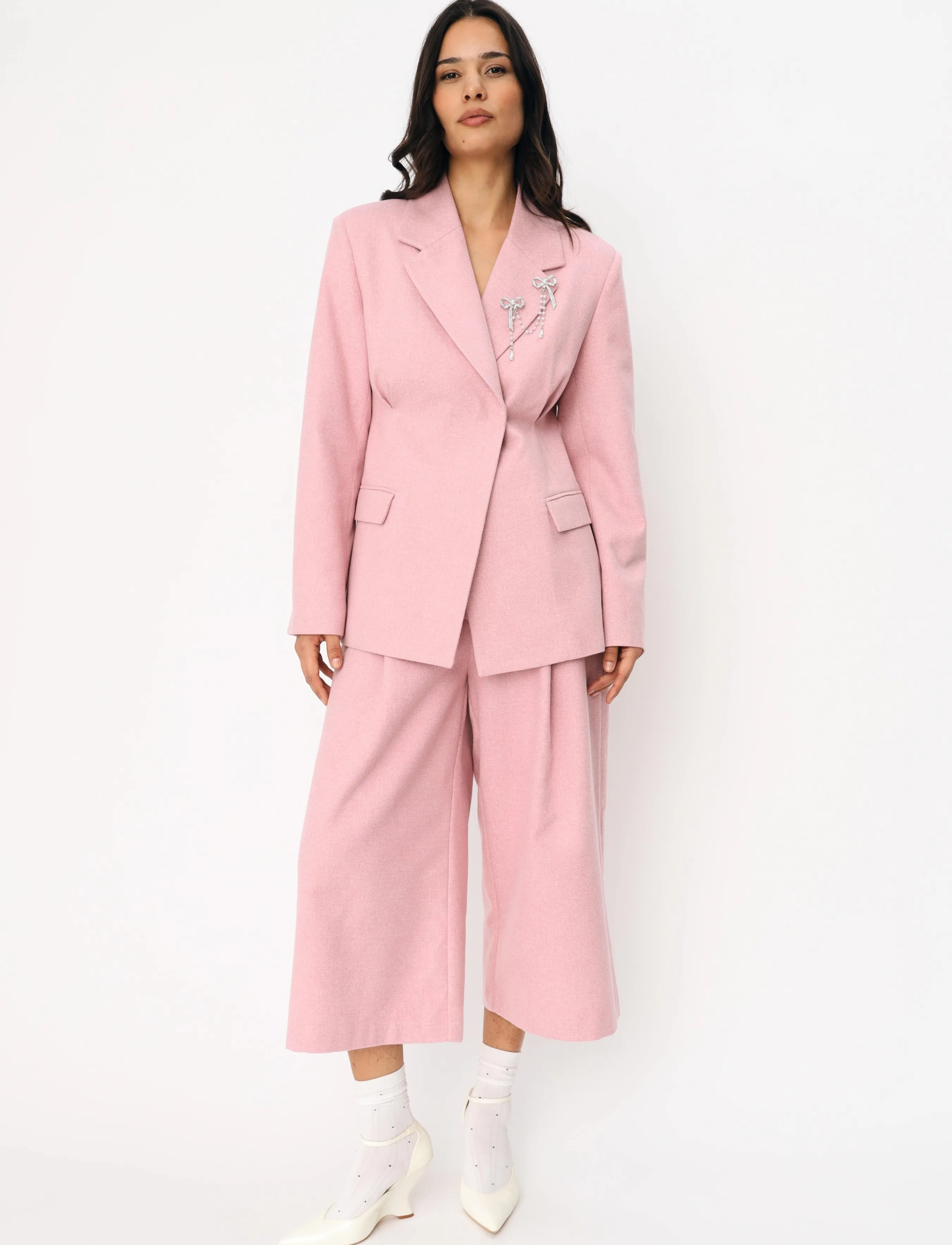 crās - Leonoracras Blazer - single breasted blazers - pink melange - 3