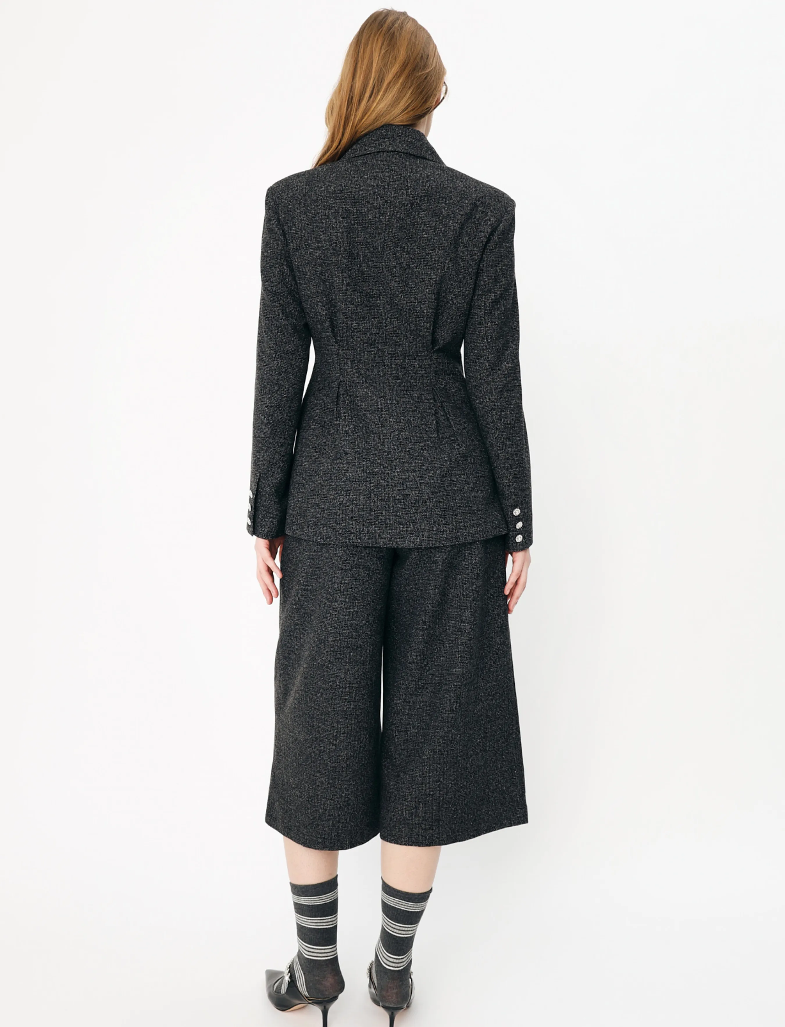 crās - Leonoracras Blazer - Üherealised pintsakud - salt and pepper - 5