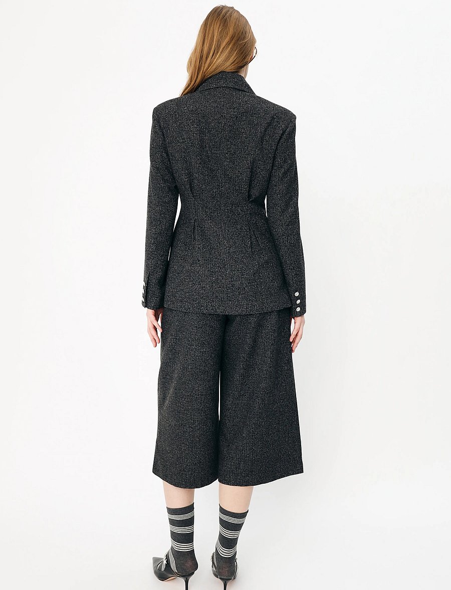 crās - Leonoracras Blazer - Üherealised pintsakud - salt and pepper - 5