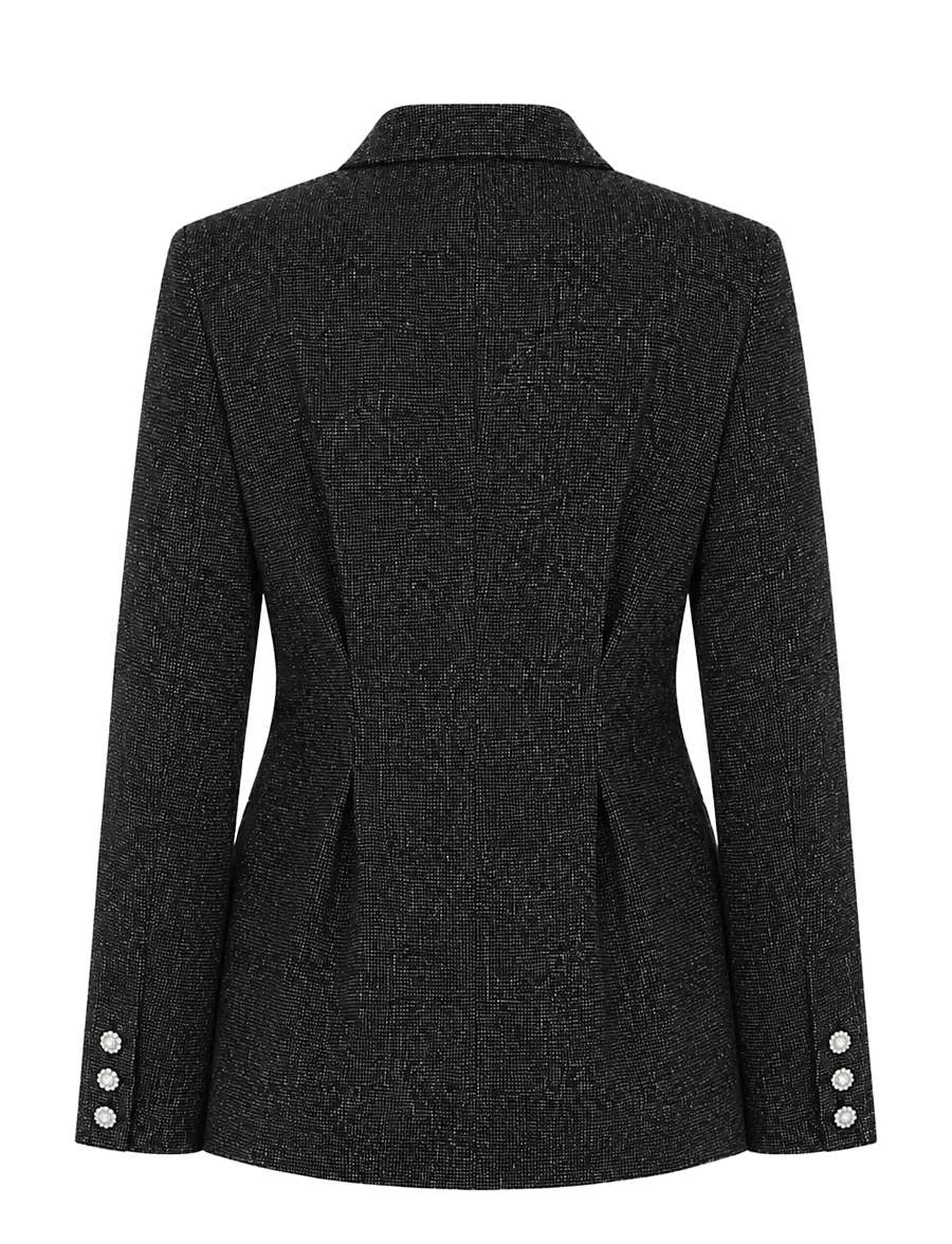 crās - Leonoracras Blazer - Üherealised pintsakud - salt and pepper - 2