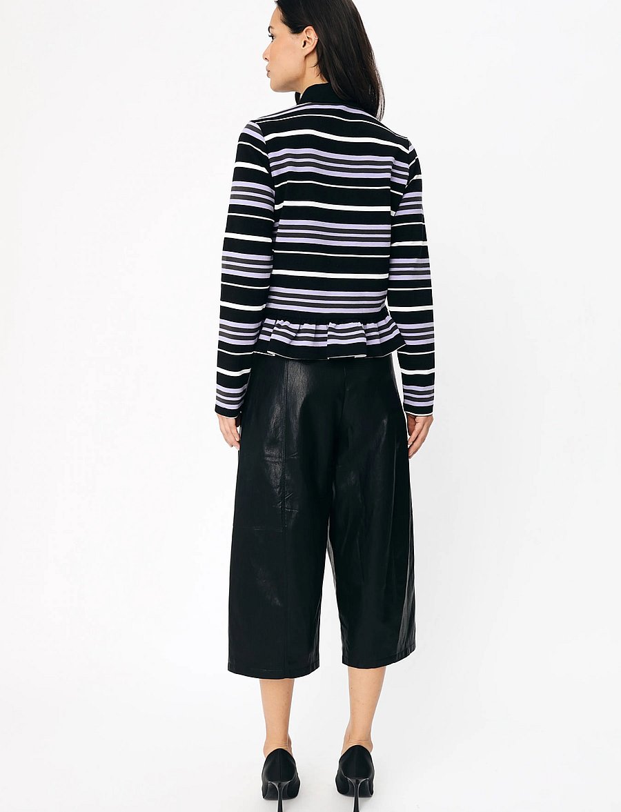 crās - Penelopecras Polo - polo shirts - black lavender stripe - 4