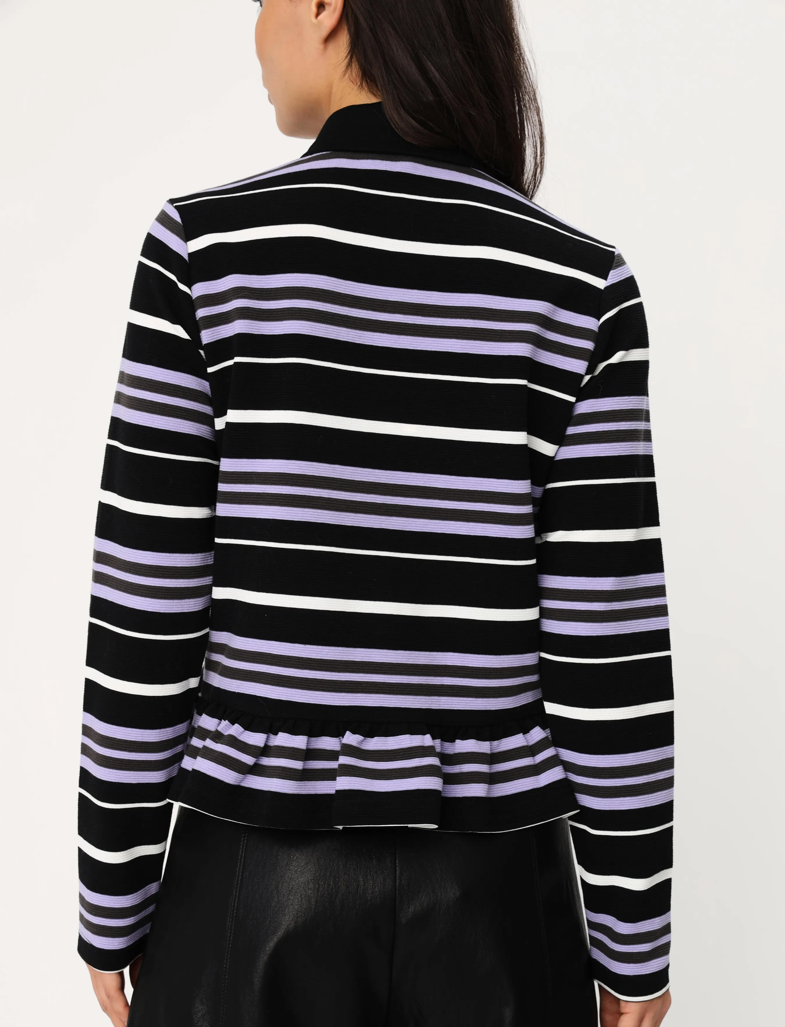 crās - Penelopecras Polo - polo shirts - black lavender stripe - 5