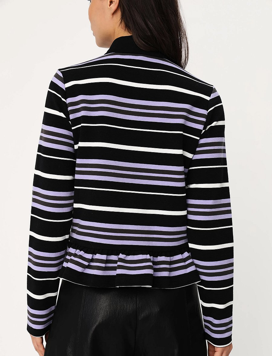 crās - Penelopecras Polo - polo shirts - black lavender stripe - 5