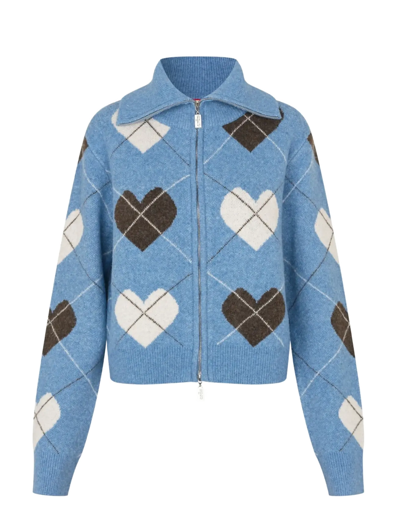 crās Siricras Cardigan - Strik - BLUE HEARTS / blue