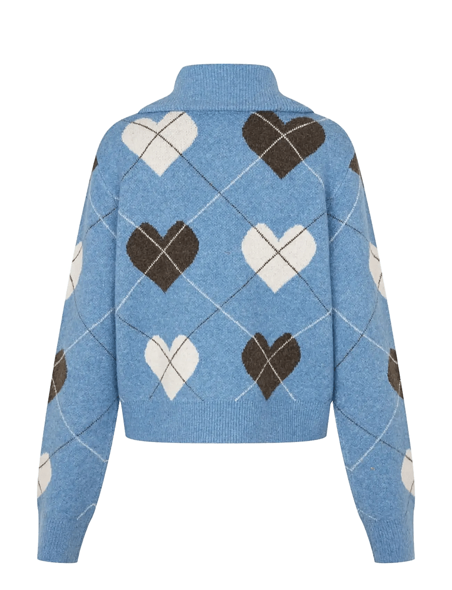 crās - Siricras Cardigan - blue hearts - 2