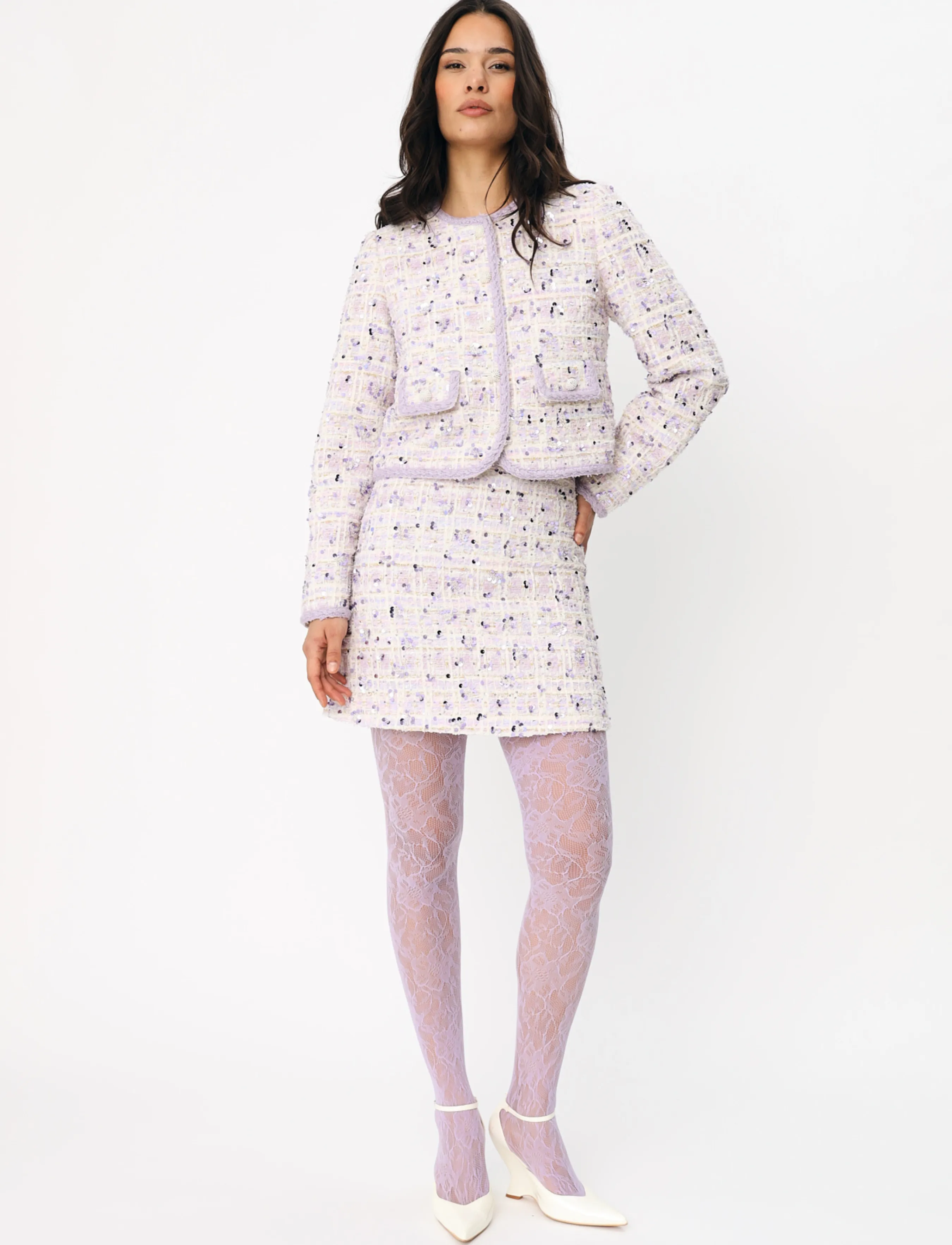 crās - Theresacras Skirt - sequin skirts - lavender blend - 3