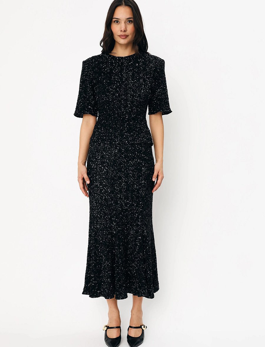 crās - Ziacras Skirt - pailletten-röcke - black - 0