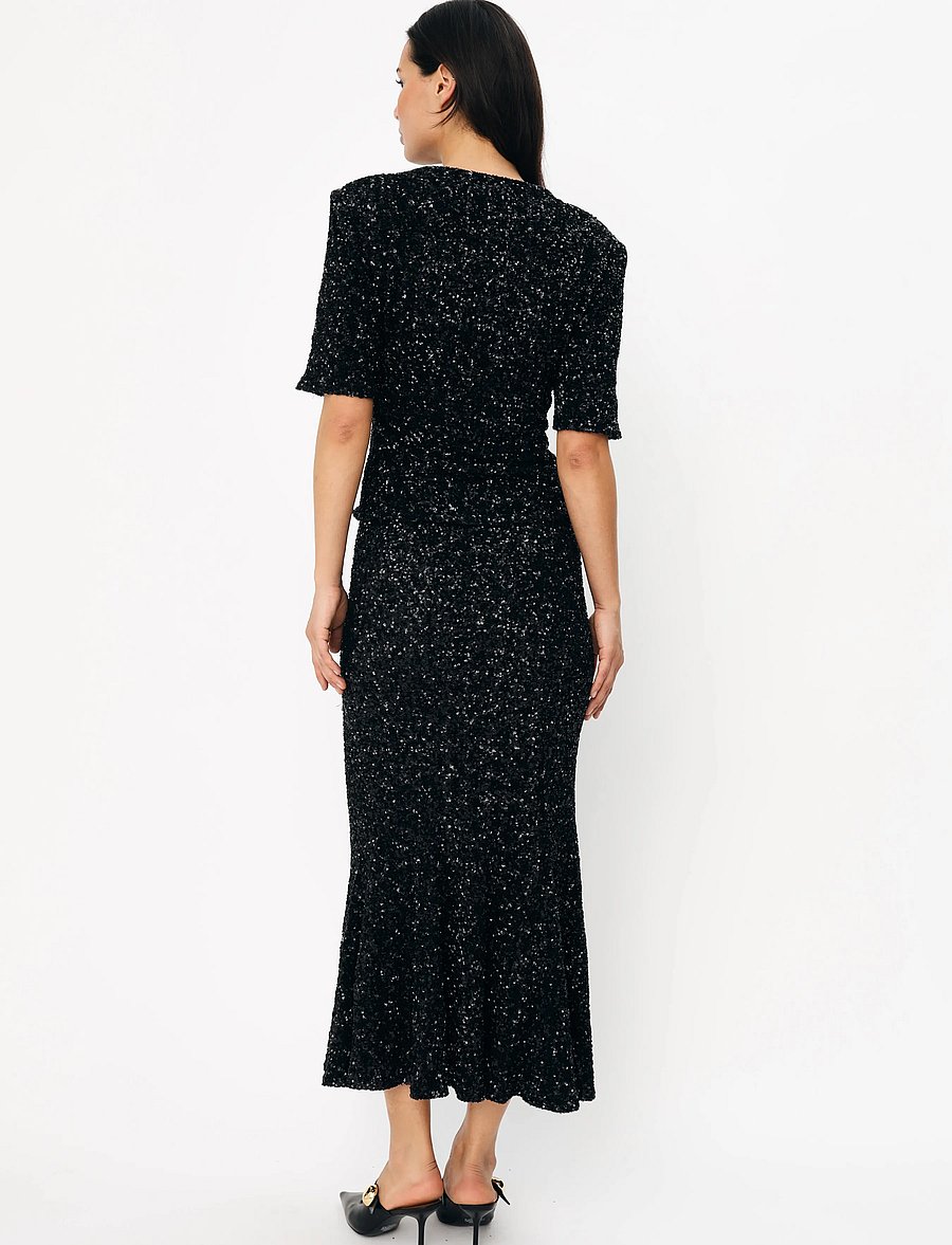 crās - Ziacras Skirt - pailletten-röcke - black - 5