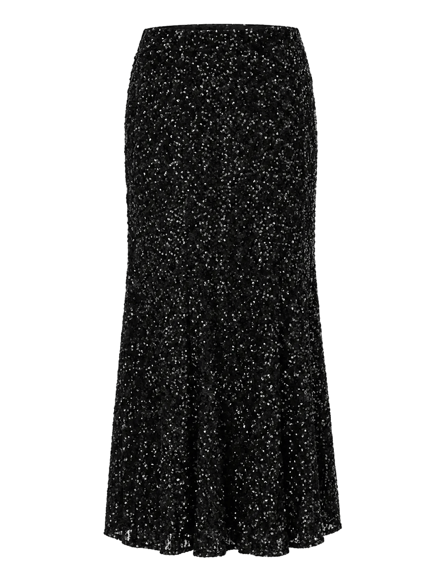 crās - Ziacras Skirt - pailletten-röcke - black - 2