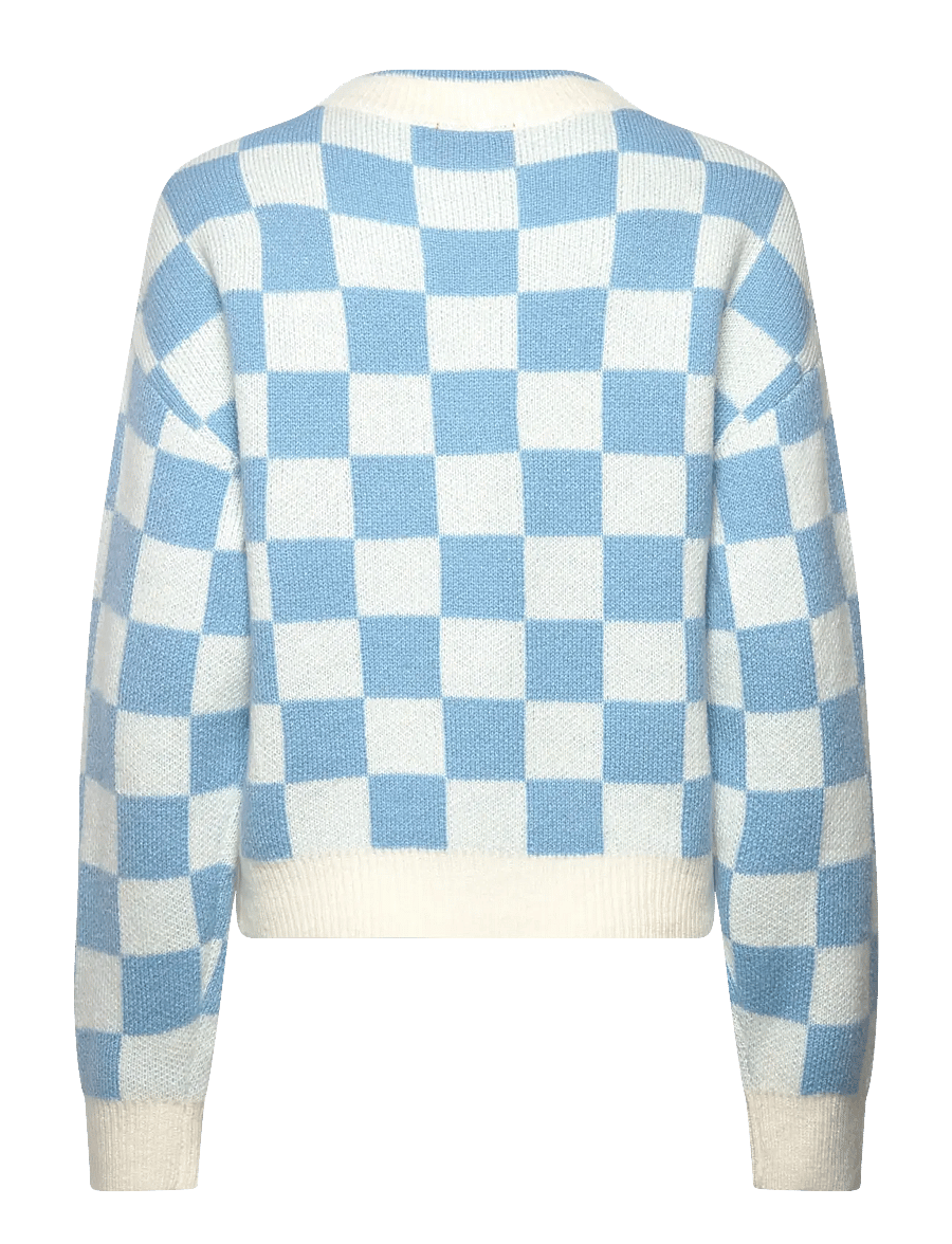 crās - Rosittacras Cardigan - strickjacken - air blue check - 2