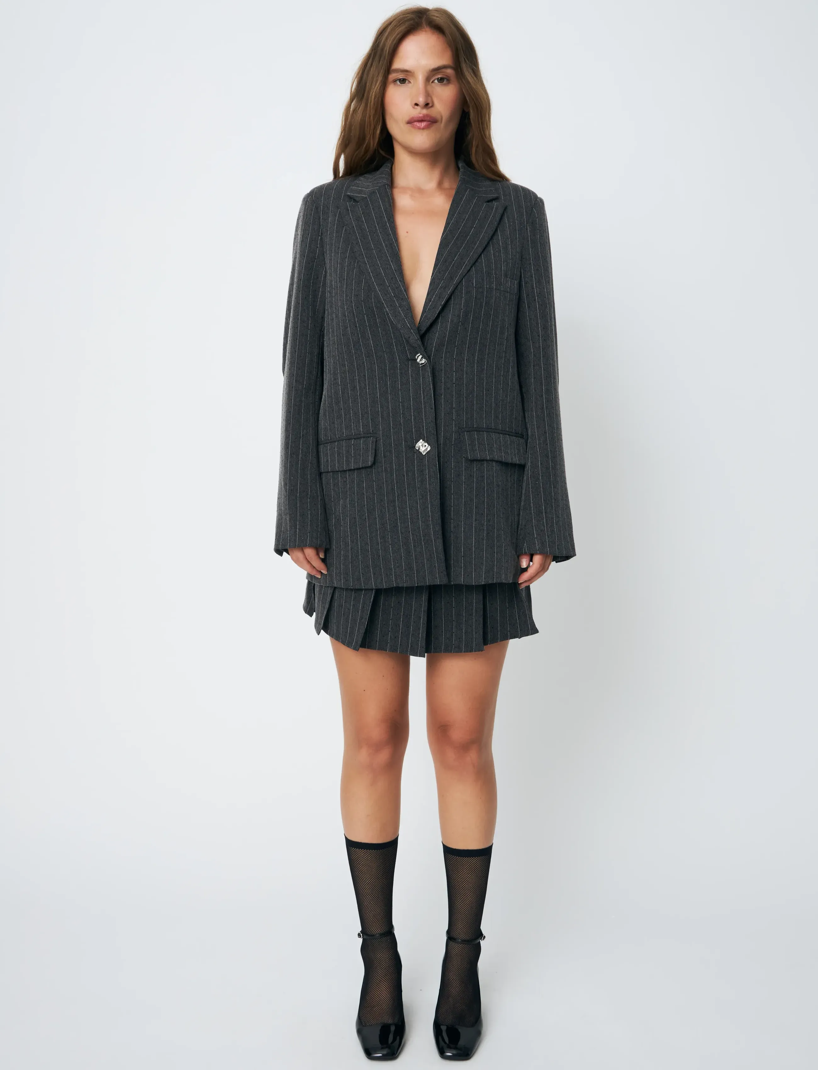 crās Dianacras Blazer, 44, Grey, Blazere > Enkeltradede Blazere, Dame