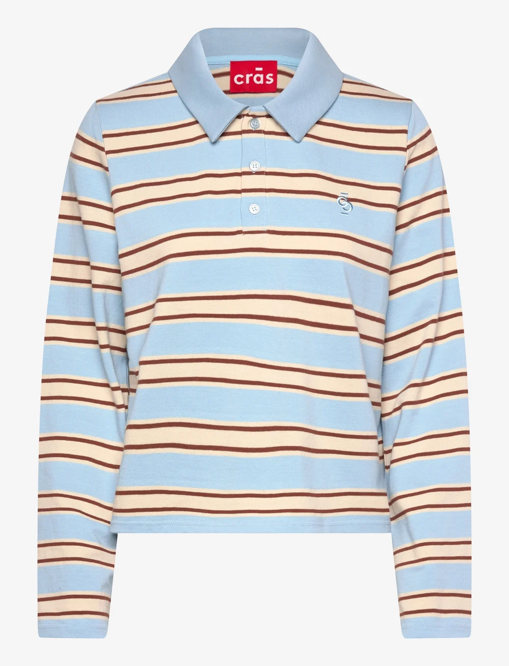 crās - Allycras blouse - polo's - 8119 blue milkshake stripe - 0