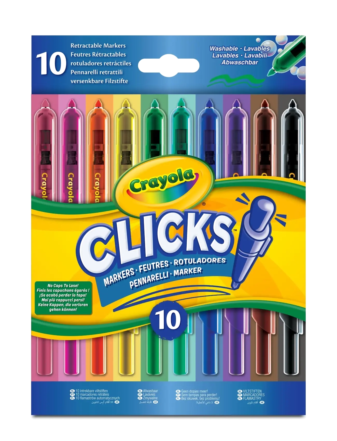 Crayola Crayola Clicks Retractable Markers 10 Pcs - Neuheiten - MULTI / multi