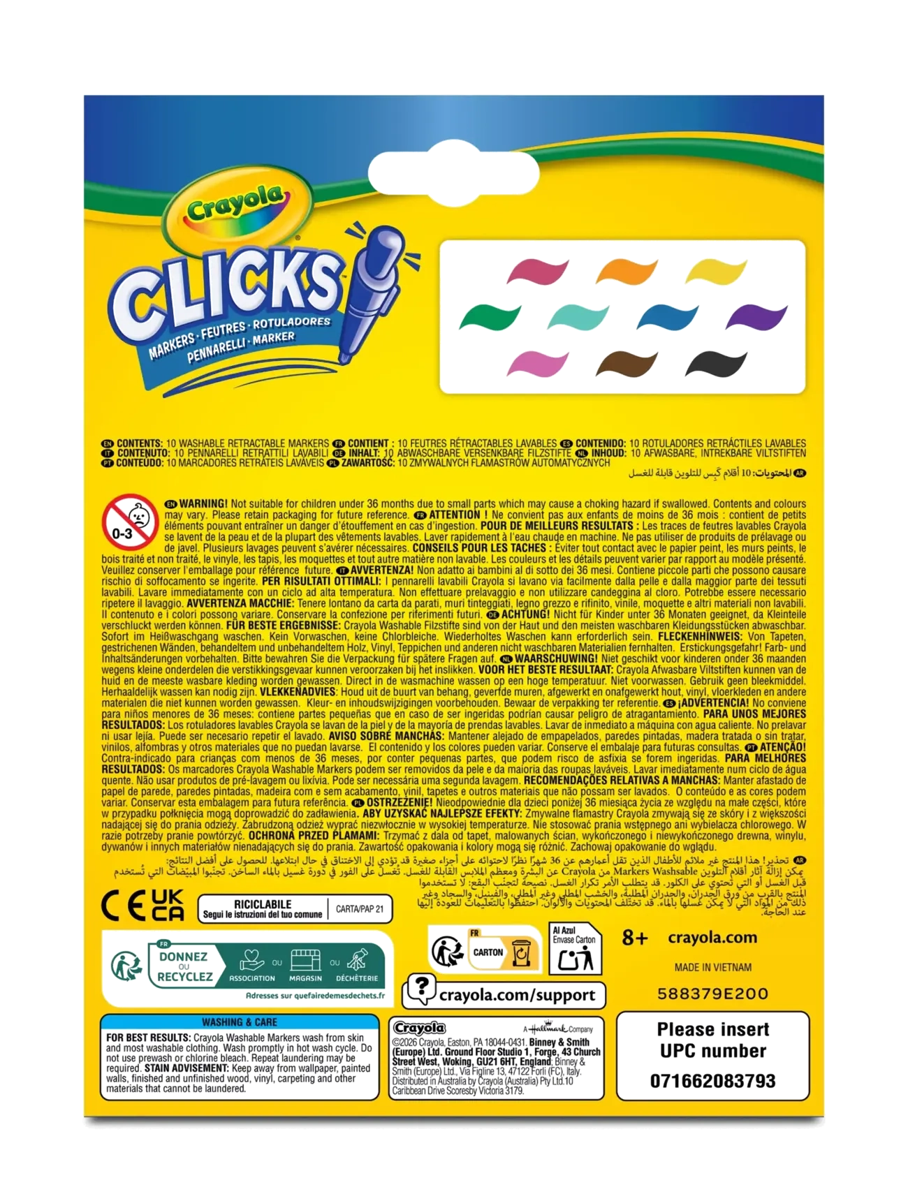 Crayola - Crayola Clicks Retractable Markers 10 Pcs - multi - 3