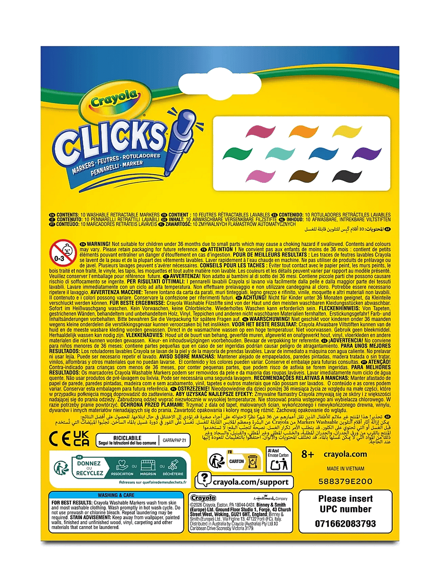 Crayola - Crayola Clicks Retractable Markers 10 Pcs - multi - 3
