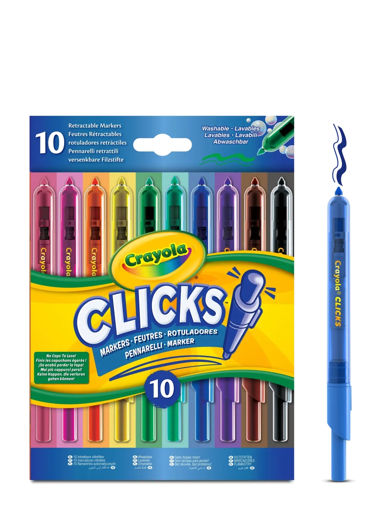 Crayola - Crayola Clicks Retractable Markers 10 Pcs - multi - 4
