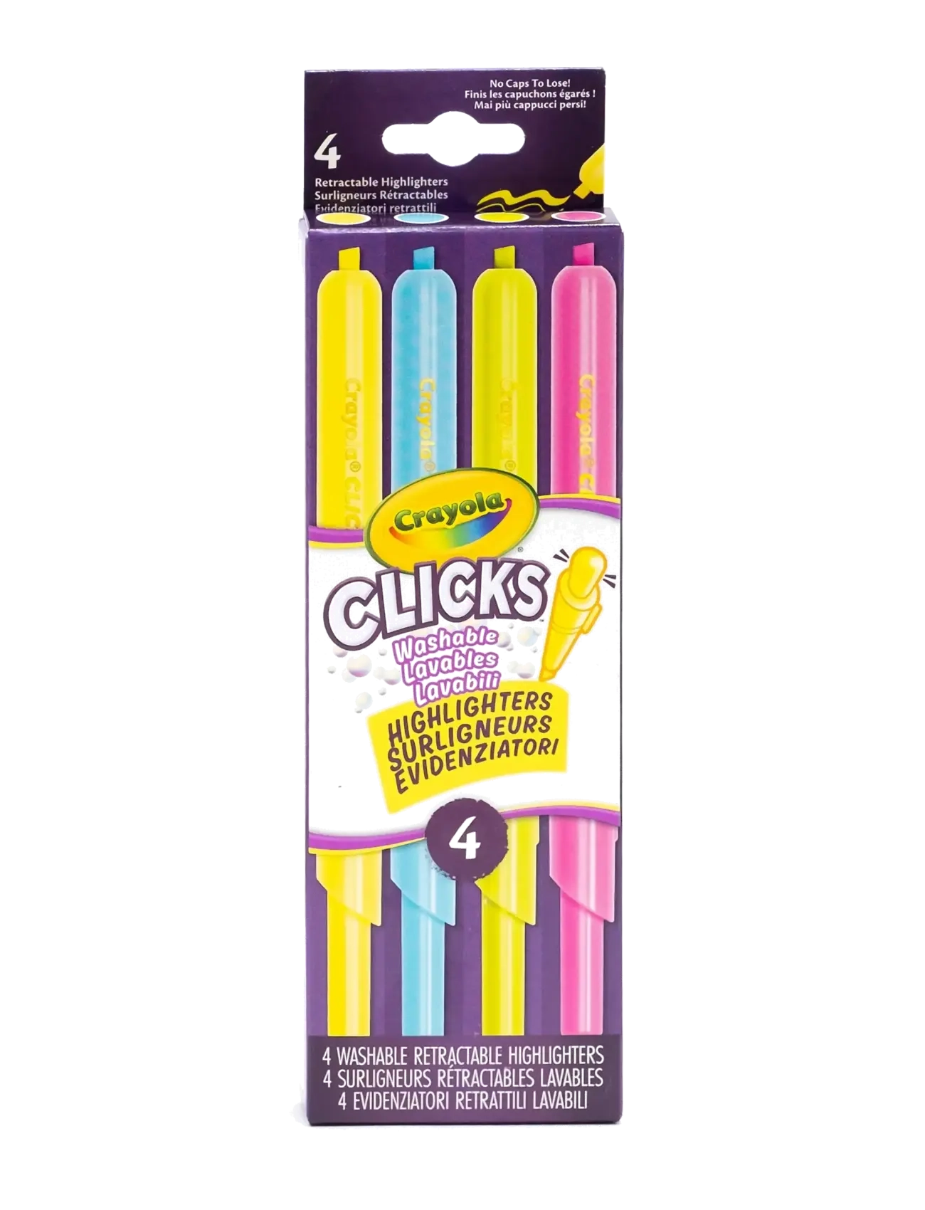 Crayola Crayola Clicks Retractable Highlighters 4 Pcs - Neuheiten - MULTI / multi